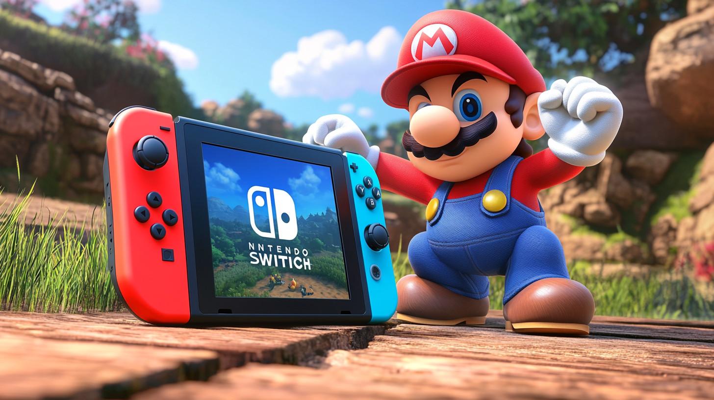 Mario s konzolí Nintendo Switch Mario s konzolí Nintendo Switch