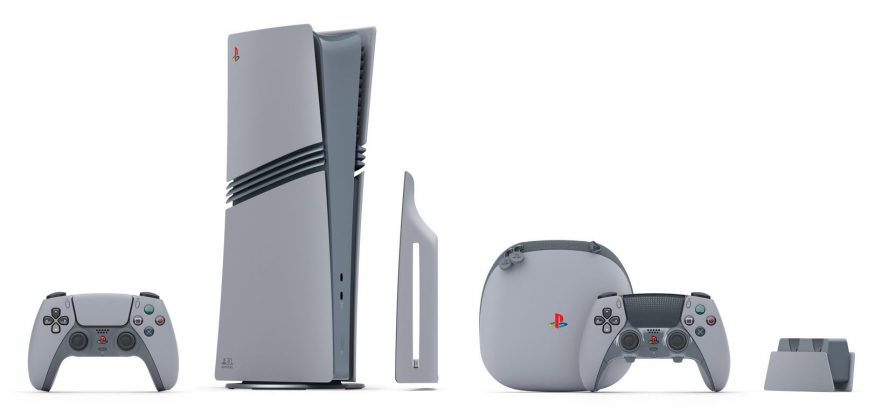 PlayStation 5 v retro barvách