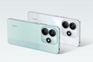 Redmi Note 14 5G v zelené a bílé barvě