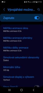 Minimální šířka umožňuje měnit densitu obrazovky