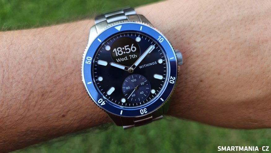 Digitální hodiny na hodinkách Withings ScanWatch Nova