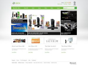 Webové stránky Xboxu v roce 2011