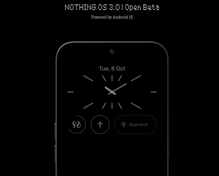 Upoutávka na Nothing OS 3.0 Beta