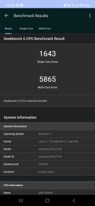 Výsledek z Geekbench 6