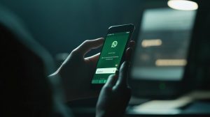Aplikace WhatsApp na chytrém telefonu (Ilustrační obrázek)