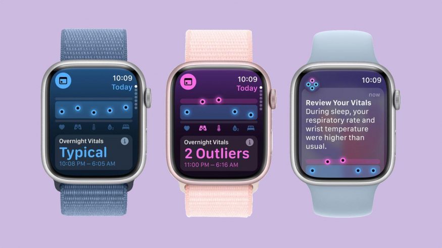 Aplikace Životní funkce na hodinách Apple Watch s operačním systémem watchOS 11