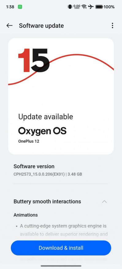 OxygenOS 15 pro OnePlus 12