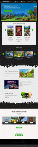 Webové stránky hry Minecraft v roce 2019