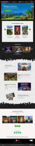 Webové stránky hry Minecraft v roce 2020