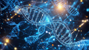 Vizualizace šroubovice DNA (ilustrační obrázek)