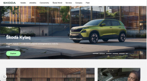 Web automobilky Škoda Auto v roce 2024