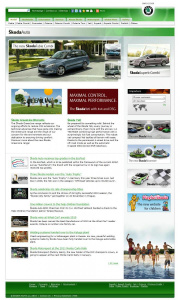 Web automobilky Škoda Auto v roce 2010
