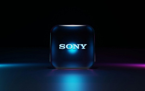Sony Logo Photo By Boliviainteligente a purple rectangular object with a blue logo on it