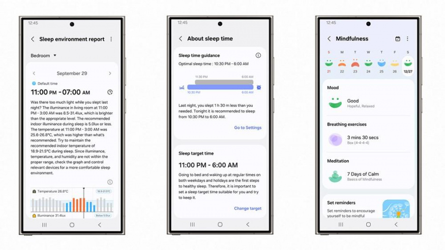 Aktualizovaná aplikace Samsung Health