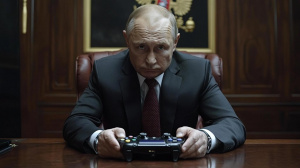 Vladimir Putin s ovladačem od PlayStation (ilustrační obrázek)