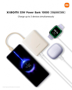 Xiaomi 33W Power Bank 10000 s integrovaným kabelem