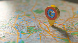 Logo Googlu na mapě (ilustrační obrázek)