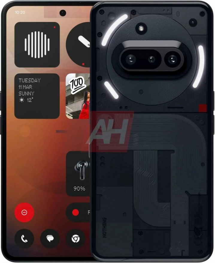Nothing Phone (3a) Pro v bílé barvě