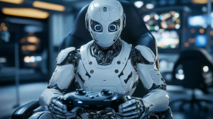 Robot hrající videohry na Xboxu (ilustrační obrázek)