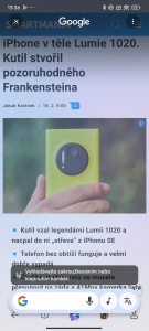 Pro vyvolání Circle to Search stačí podržet prst na dolní hraně displeje