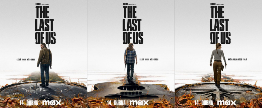 Plakáty lákající na druhou řadu seriálu The Last of Us