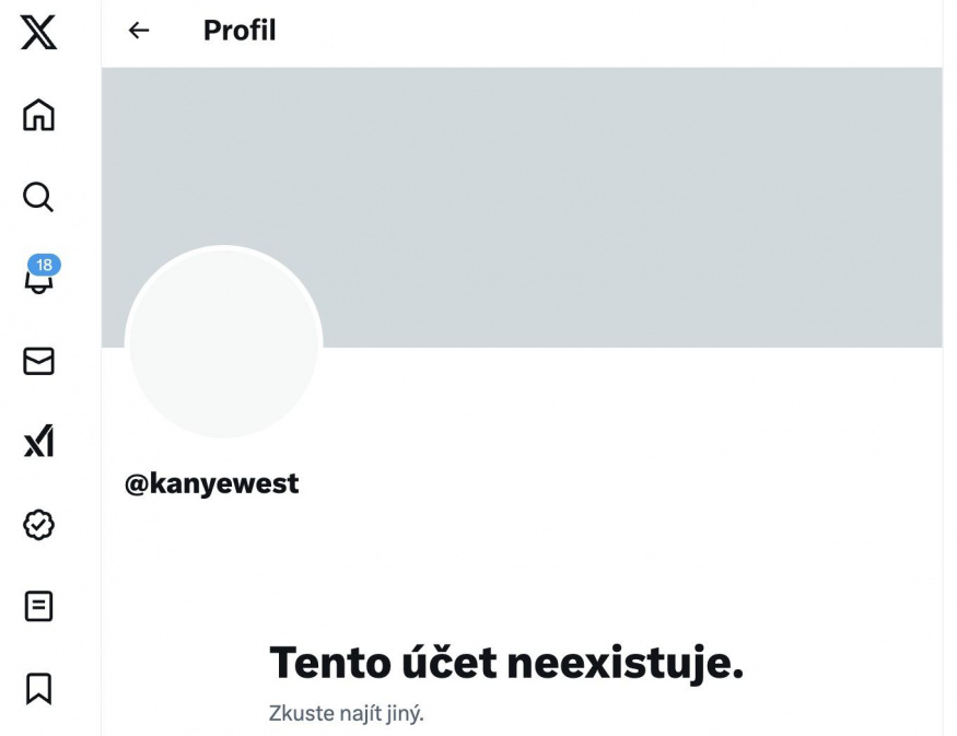Profil Westa na síti X.com je zrušený Profil Westa na síti X.com je zrušený