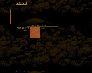 Webové stránky společnosti Valve Software v roce 1998