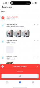 Spuštěný alarm