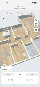 3D pohled naskenované mapy včetně objektů