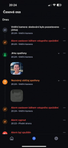 Aktivita kamery & detekce událostí