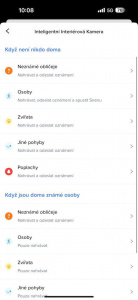 Nastavení kamery a záznamu