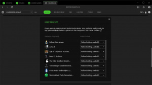 Každá hra může mít svůj zvukový profil