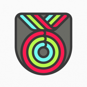 Samolepka za splněnou výzvu na Apple Watch