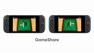 Nintendo Switch 2 prezentující funkci Game Share