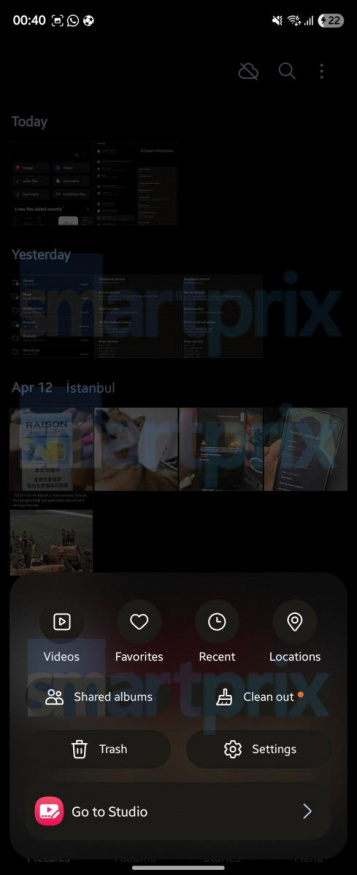 Aplikace Galerie v One UI 8
