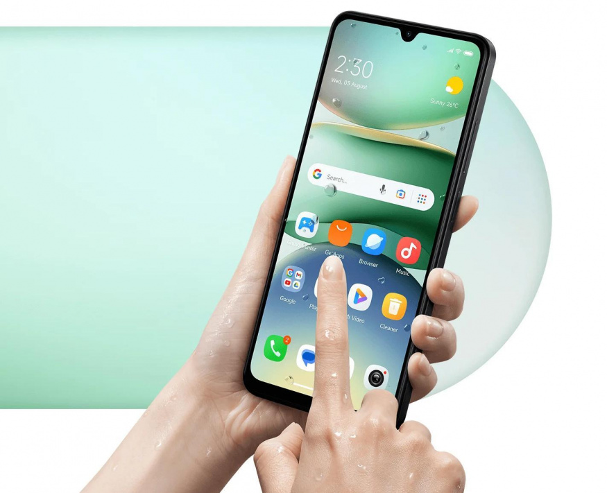 Redmi A5 lze ovládat i s mokrými prsty Redmi A5 lze ovládat i s mokrými prsty
