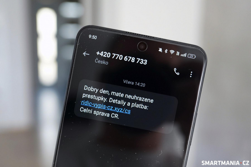 Text podvodné SMS Text podvodné SMS