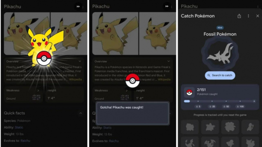 Pokémon Easter Egg od Googlu
