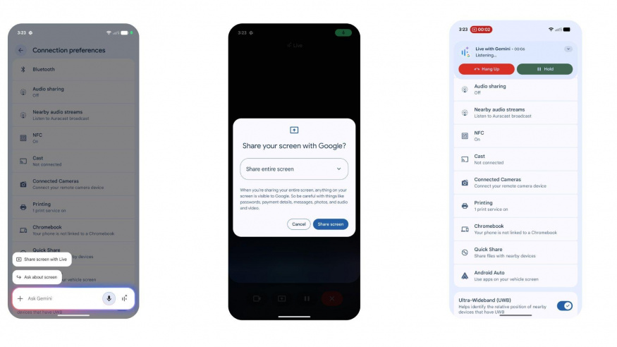 Screenshoty z Androidu 16
