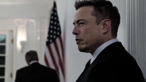Elon Musk opouštějící Bílý dům (ilustrační obrázek)
