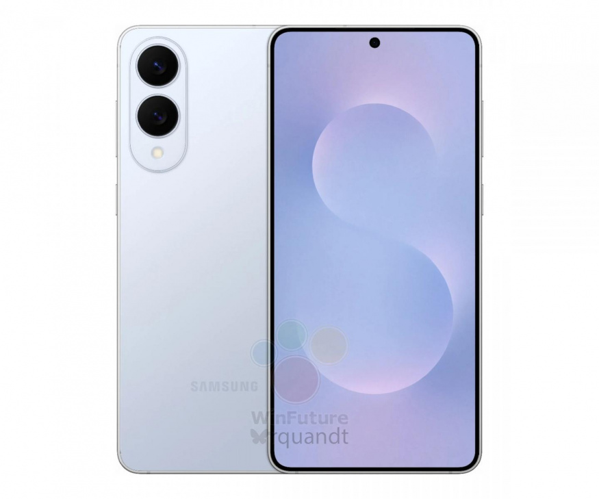Galaxy S25 Edge v modré barvě