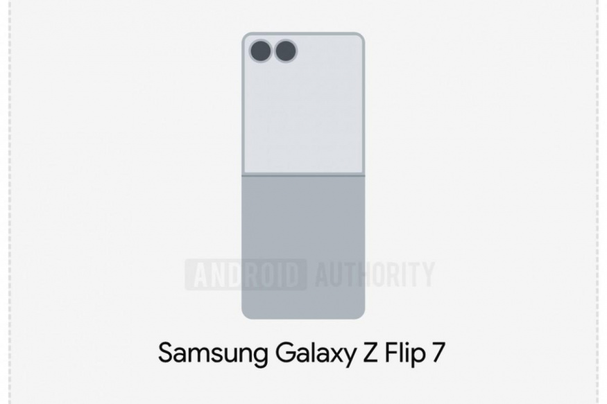 Galaxy Z Flip 7 na renderu v One UI 8