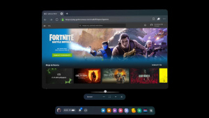 Screenshot z Nvidia GeForce Now skrze VR headset Oculus Quest 2