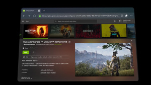 Screenshot z Nvidia GeForce Now skrze VR headset Oculus Quest 2