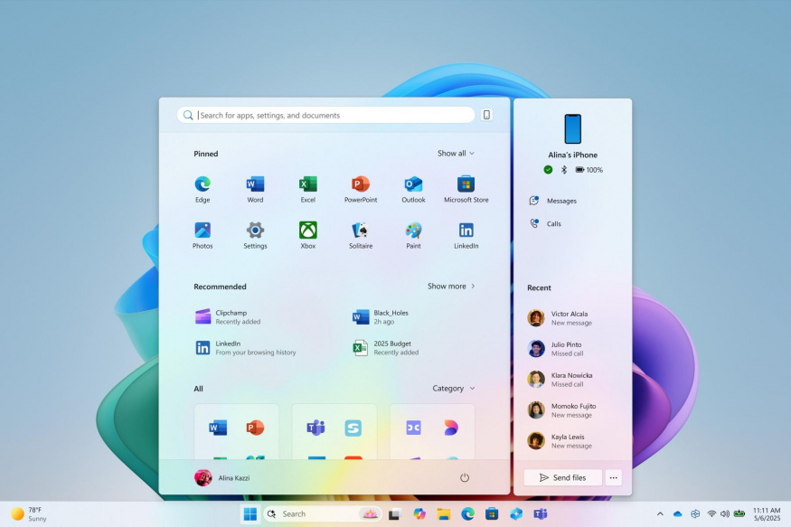 Přepracovaná nabídka Start ve Windows 11 Přepracovaná nabídka Start ve Windows 11