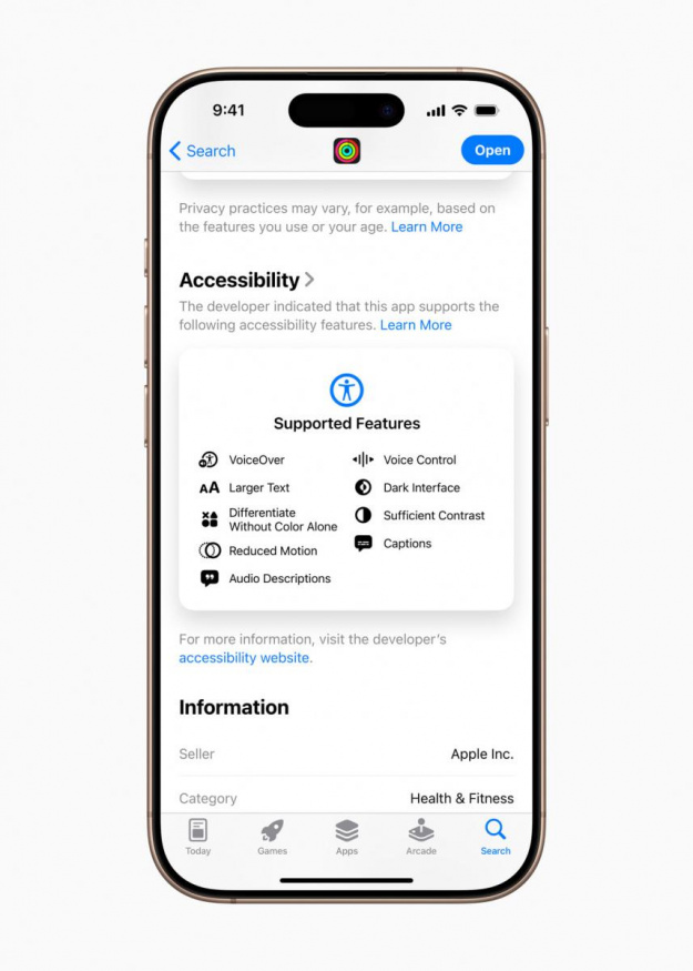 Štítky zpřístupnění v App Store