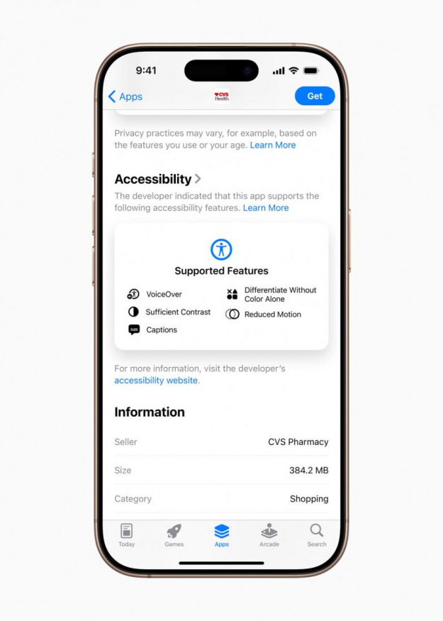 Štítky zpřístupnění v App Store