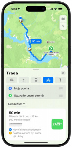 Cyklistické vylepšení pro Apple Mapy