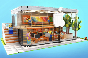 Apple Store postavený z Lega
