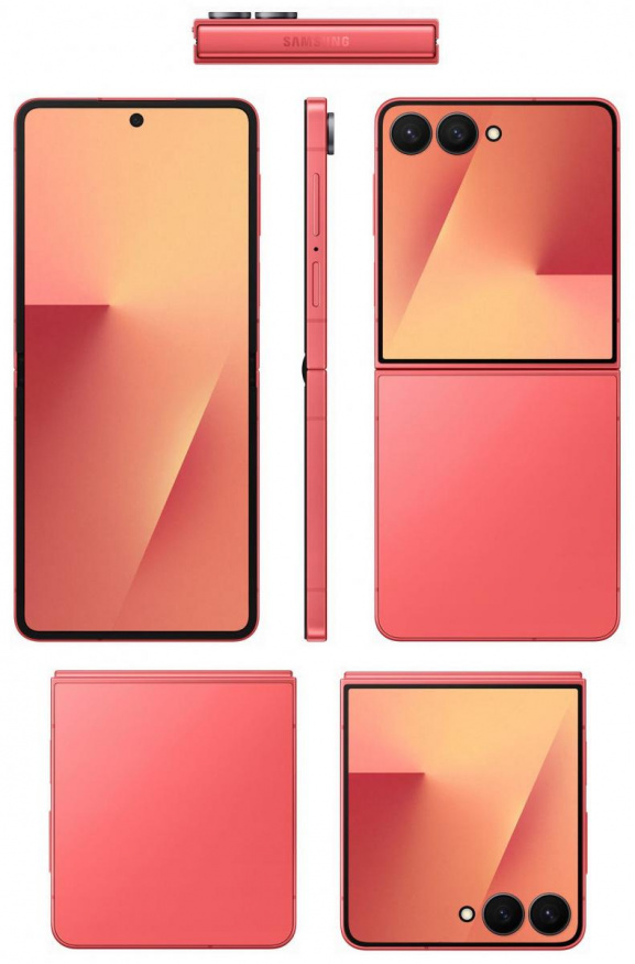 Galaxy Z Flip 7 v červené barvě